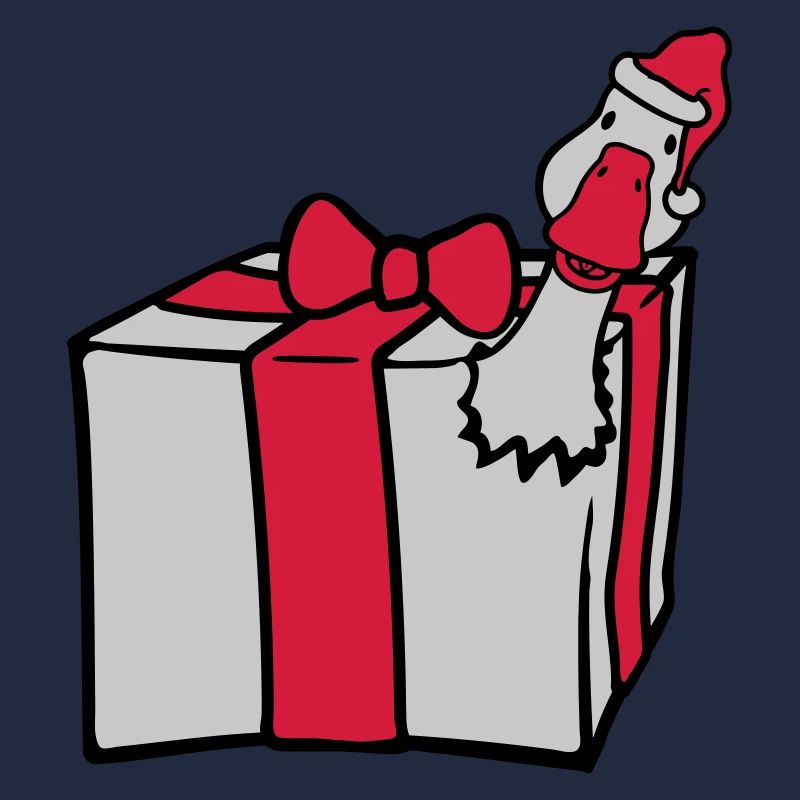 Gans platzt aus Geschenk