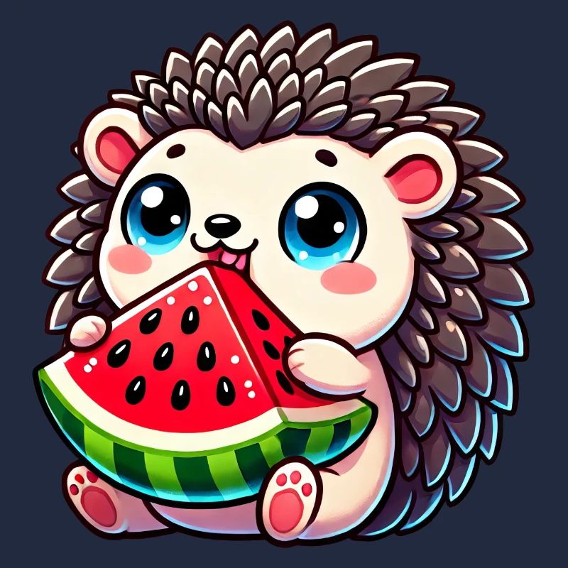 Igel mit Wassermelone Sommerfrucht Design