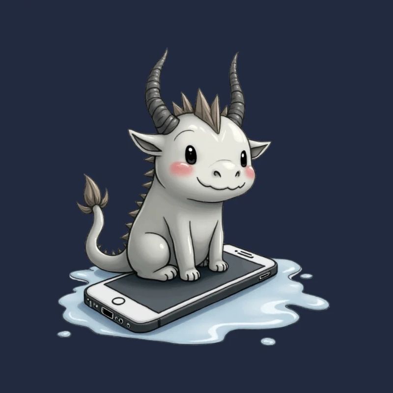 cute mythical creature on iPhone