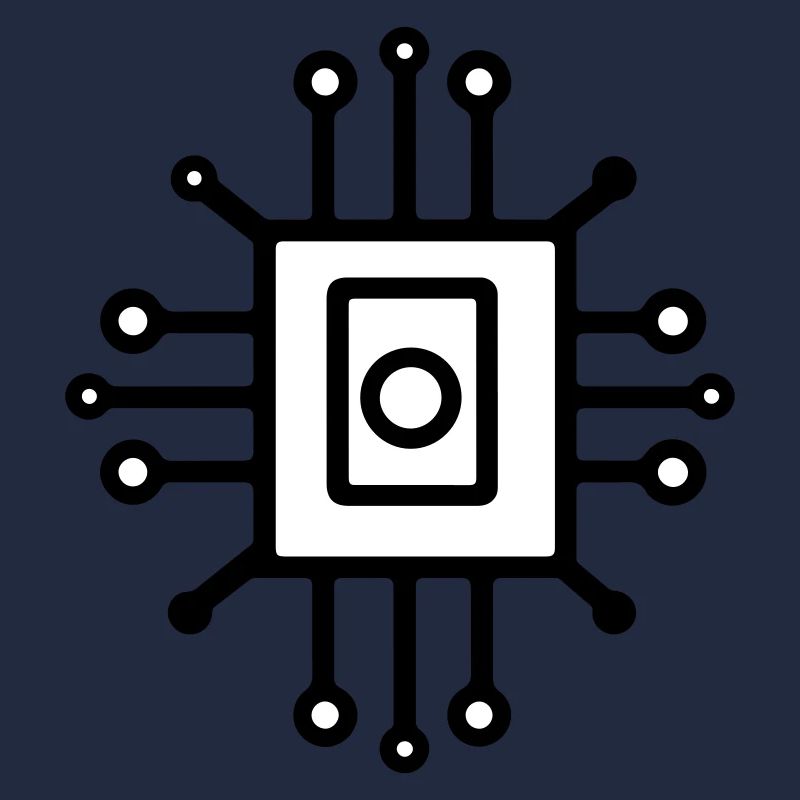Digital Computer Chip Symbol