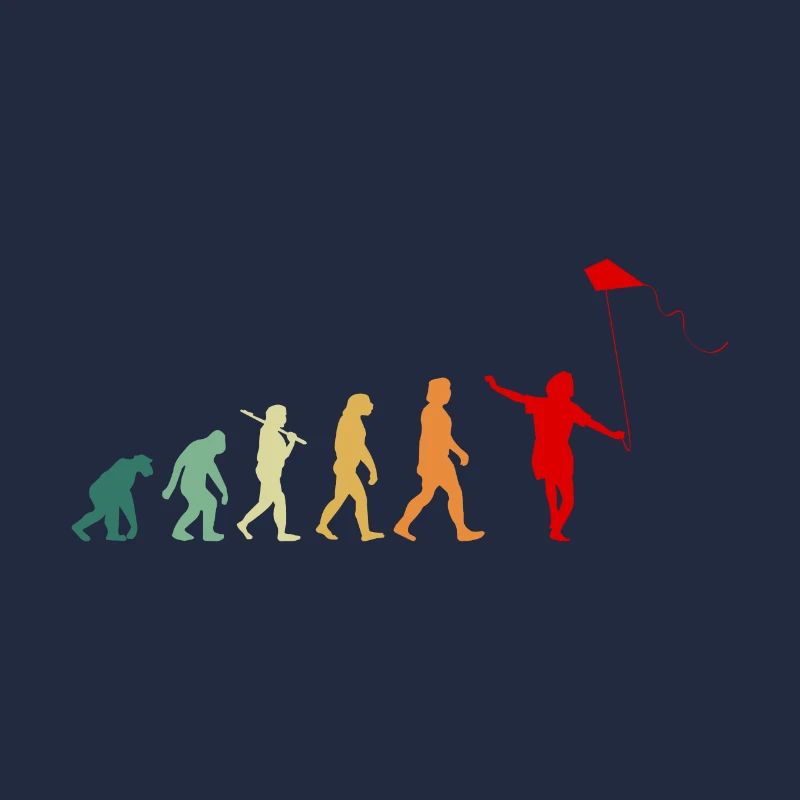 Drachensteigen Drachen steigen Evolution Retro