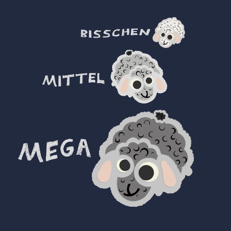 Bisschen Schaf mittel Schaf mega Schaf
