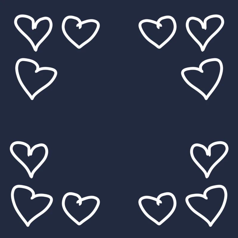 hearts pattern frame angular heart love