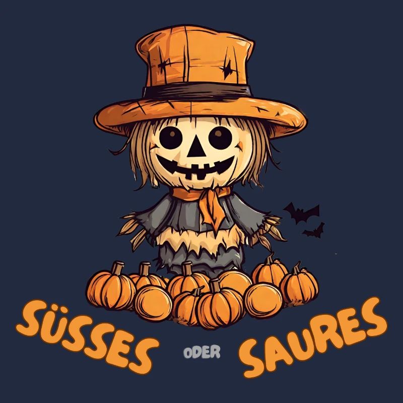 Süßes oder Saueres Halloween Vogelscheuche