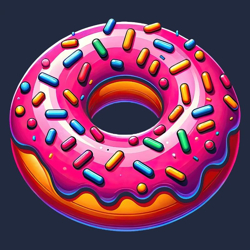 Lebendiger Donut-Genuss