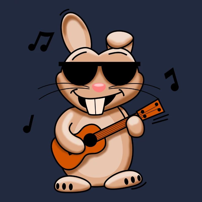 Lapin à la ukulélé