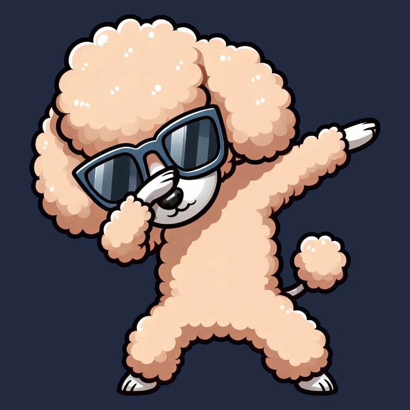 Cooler Pudel Dab Pose Lustig