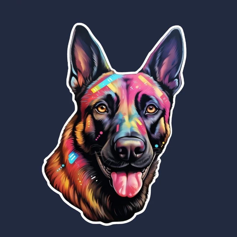Belgian Malinois psychedelisch