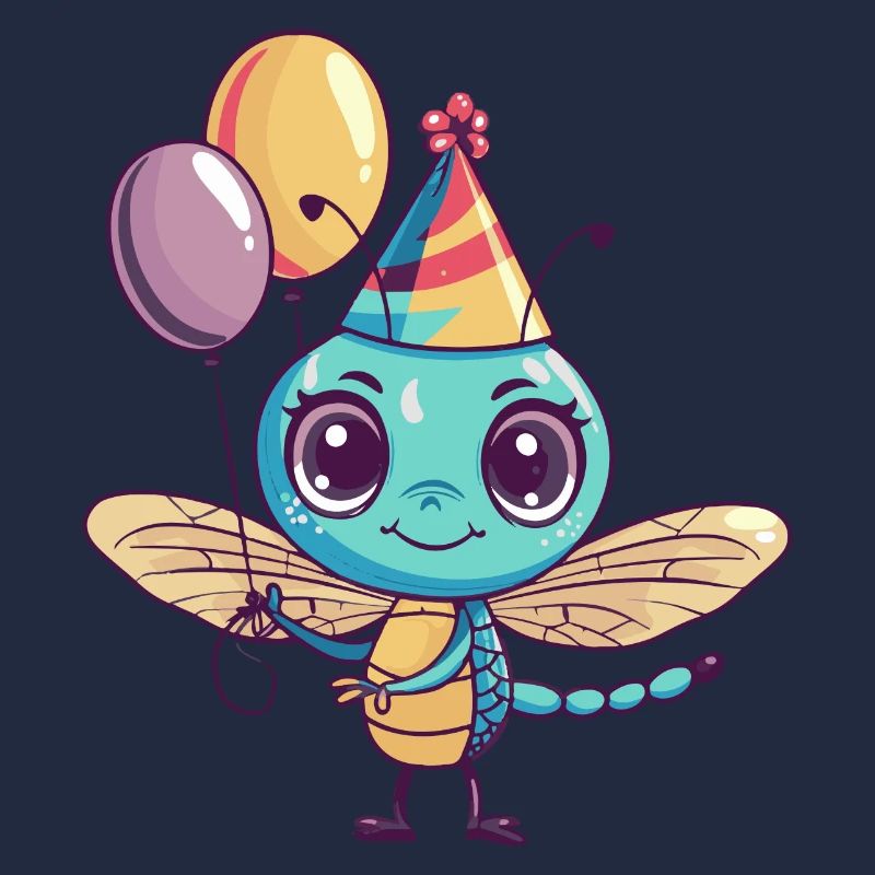 Libelle Geburtstag Comic Niedlich