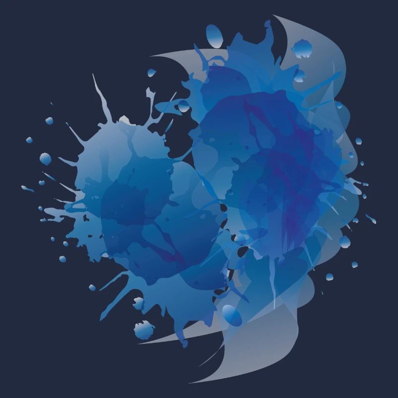 Gradient blob of paint splash painter gift