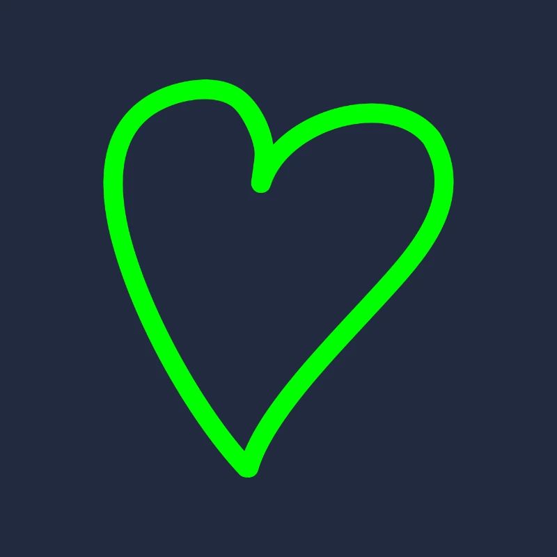 Coeur à main levée vert