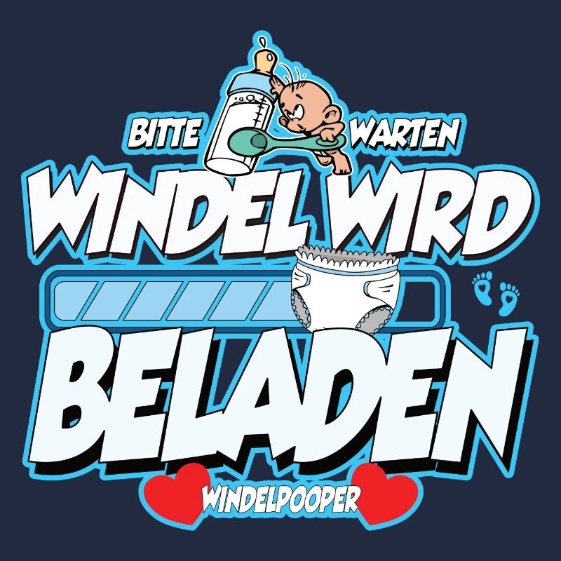 Windelpooper Windel wird beladen Junge Geschenk