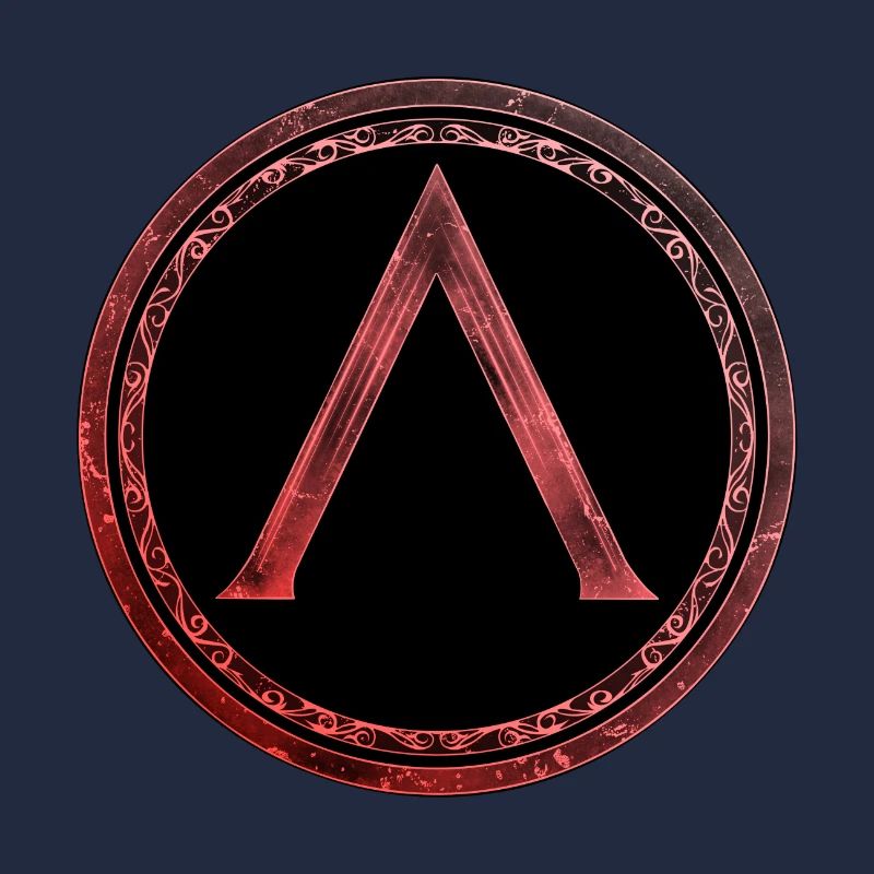 Sparta Lambda Symbol Keltisch Feuerrot