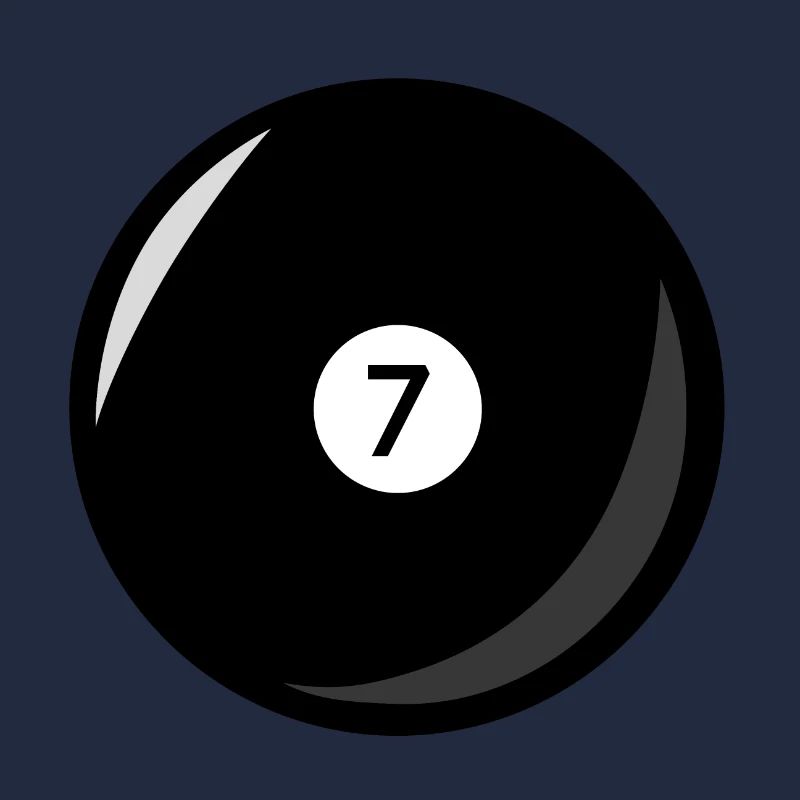 Boule de billard 7 billard noir sept