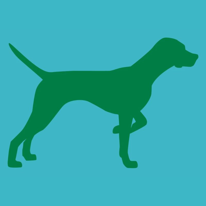 silhouette de chien pointeur