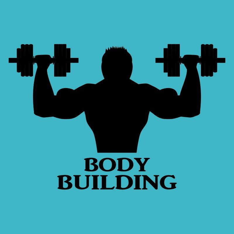 Bodybuilder mit Hanteln