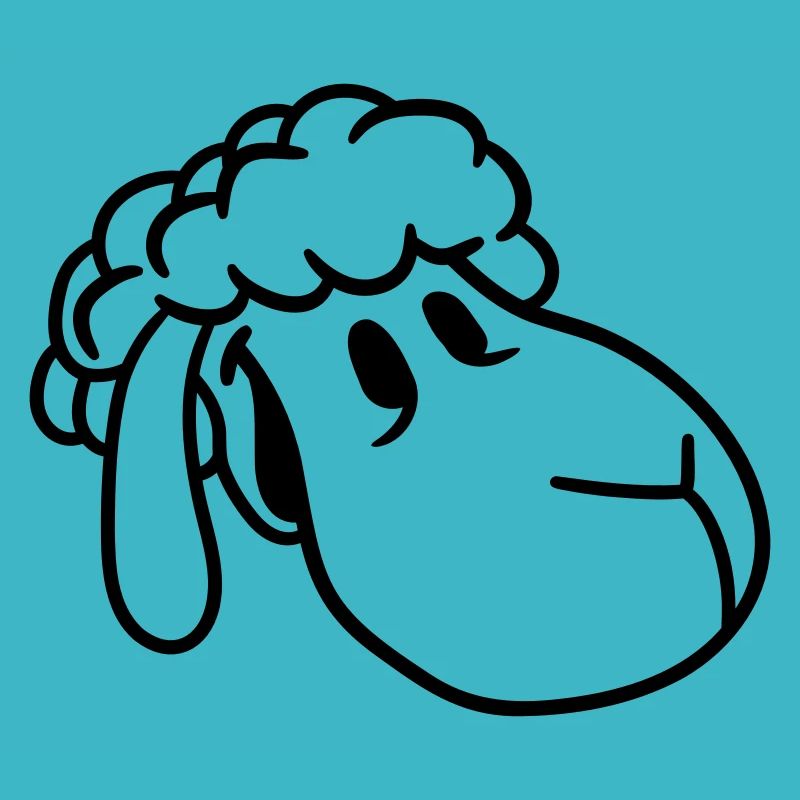 Sheep Face Head Cute Cute Lamb Cool Comic