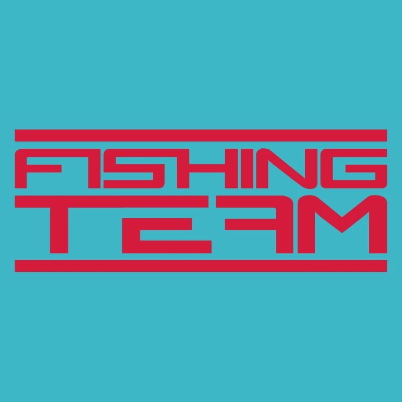 Le logo de sport de l'équipe de pêche rouge a attrapé du poisson