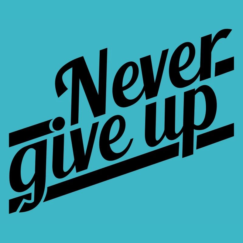 Never Give Up Successful Logo