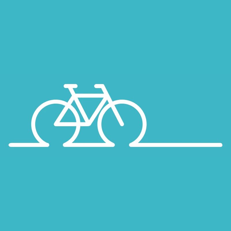 Bicycle line drawing. E-bike racing and MTB bikes.