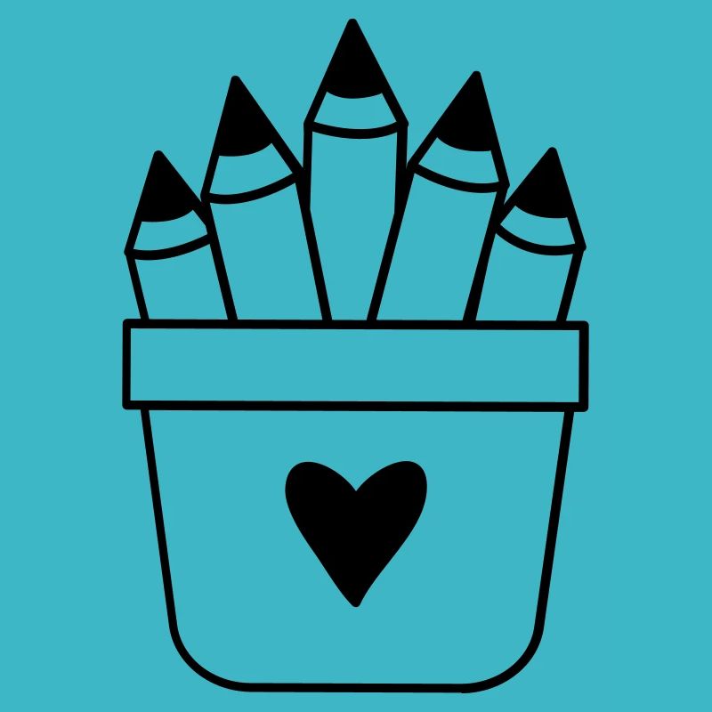 crayons d’amour mignons