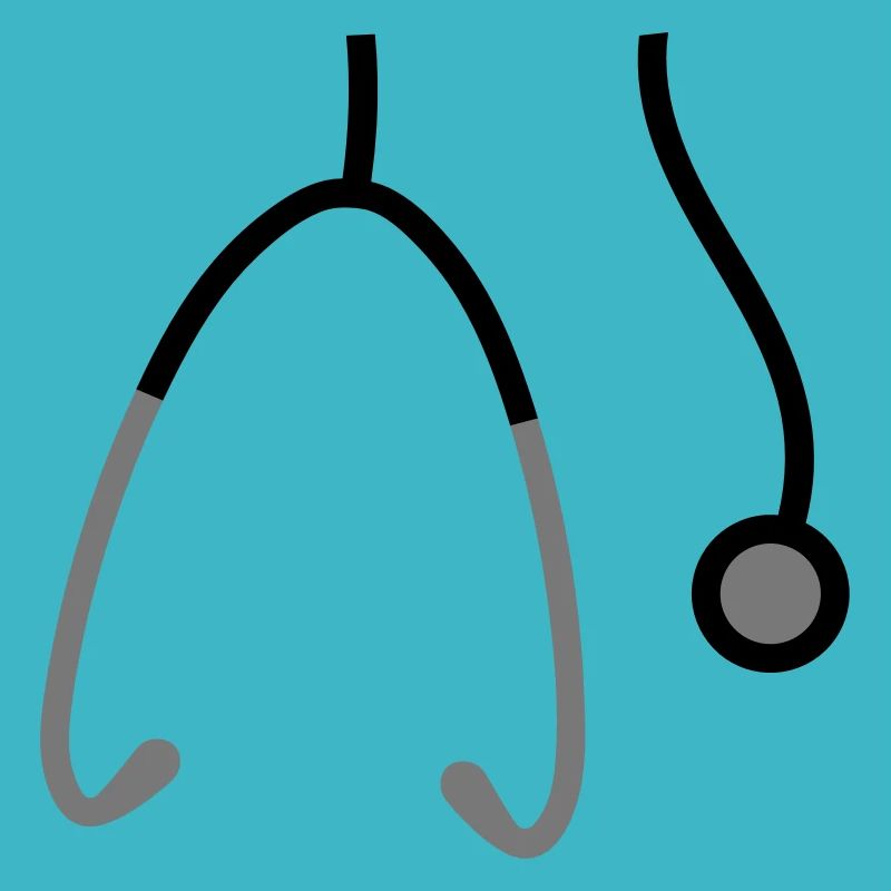 Hanging neck Stethoscope listening heartbeat pulse