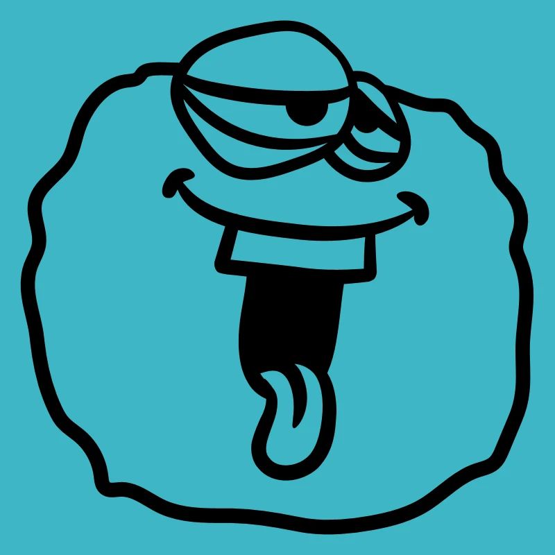 ball circle around laughing face head monster funny