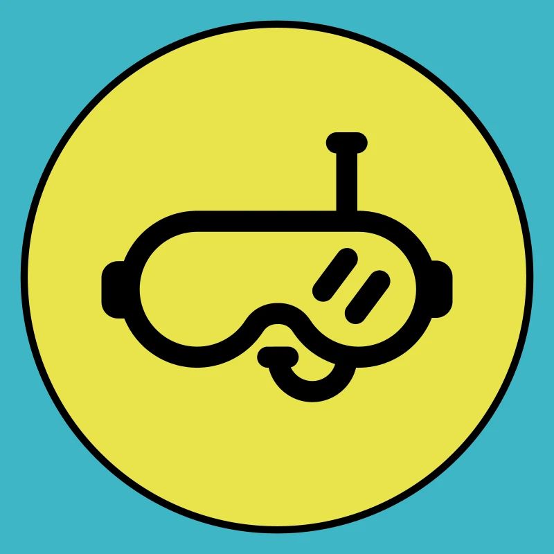 Cercle de lunettes de plongée