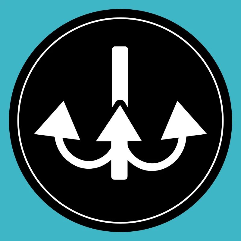 Fishing hook angler icon