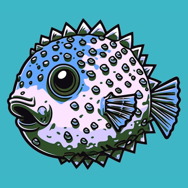 Le poisson-globe gonfle à Gefar comme une créature marine