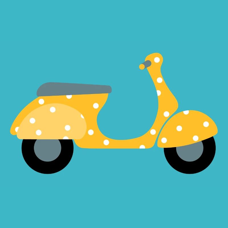 Scooter Dots Yellow Pattern Points Holiday Summer Fun