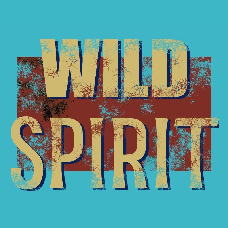 Coole Inschrift wilde Seele Textur