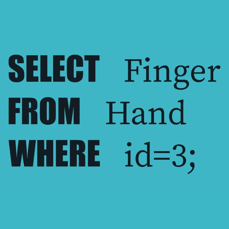 Hand Select Finger, Funny code. Coders Language