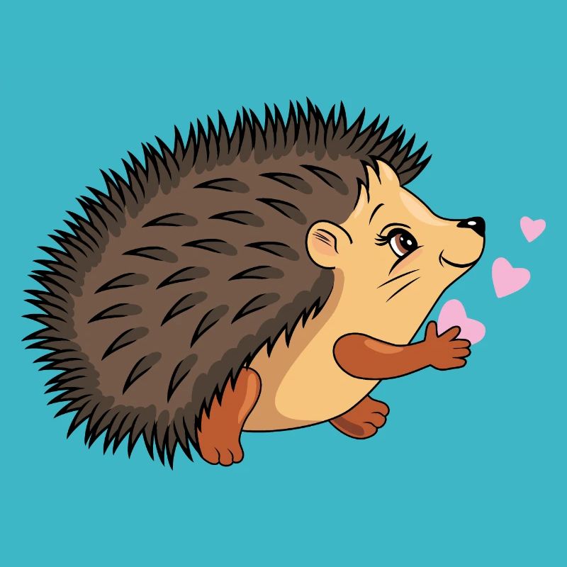 Niedlicher Igel mit Herzen