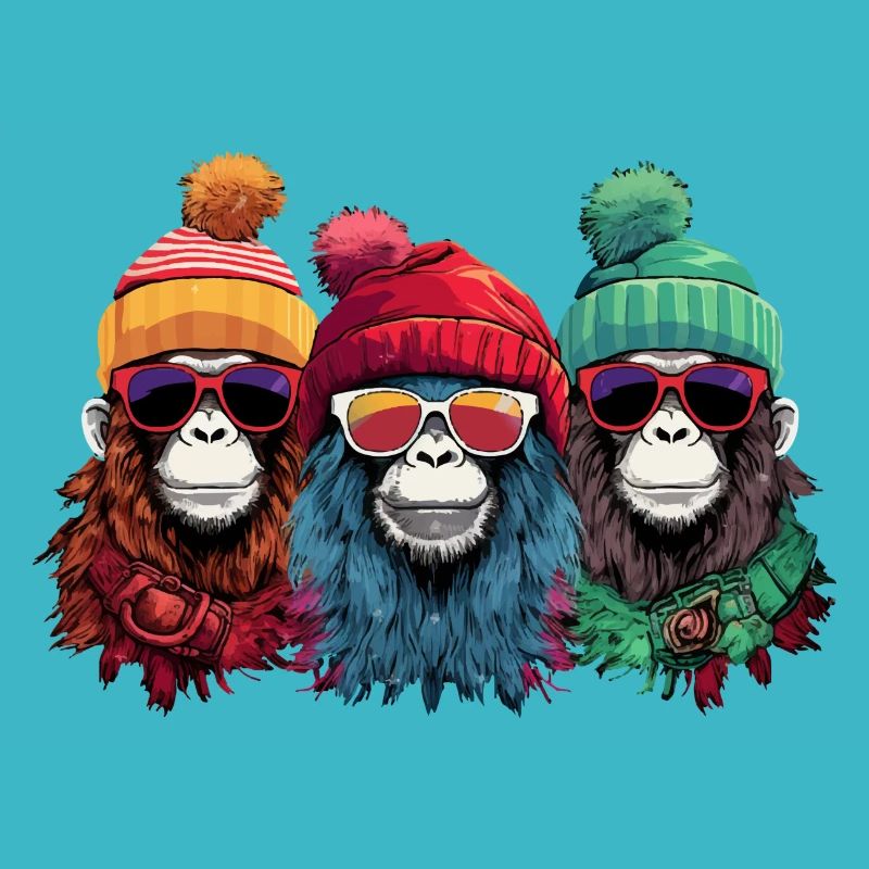 Singes de Noël moches