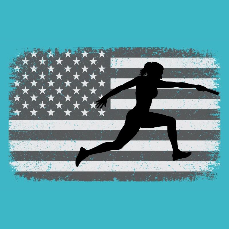 Athlétisme d’athlète de course American Flag Relay