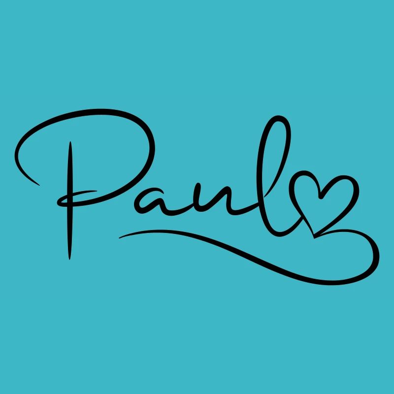 Paul Name Vorname Herzdekor