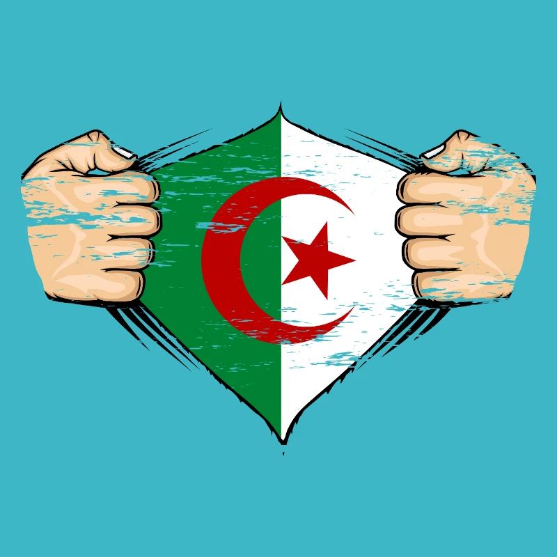 Drapeau de l’Algérie utilisé