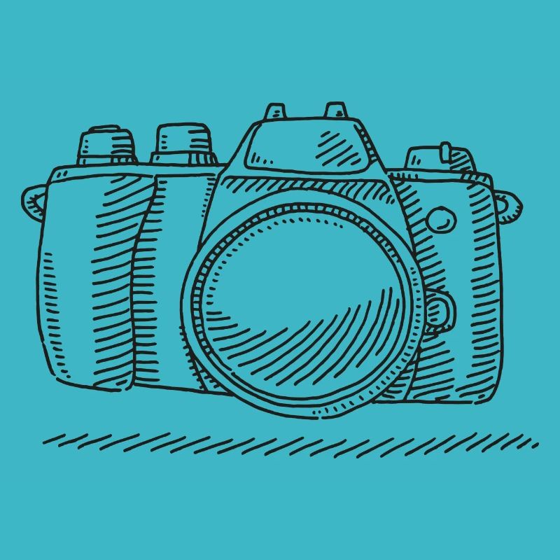 Camera Camera Black and White Drawing