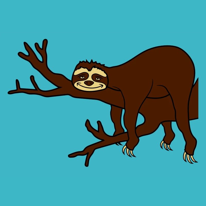 ast tree sloth relax muede chillen haengen