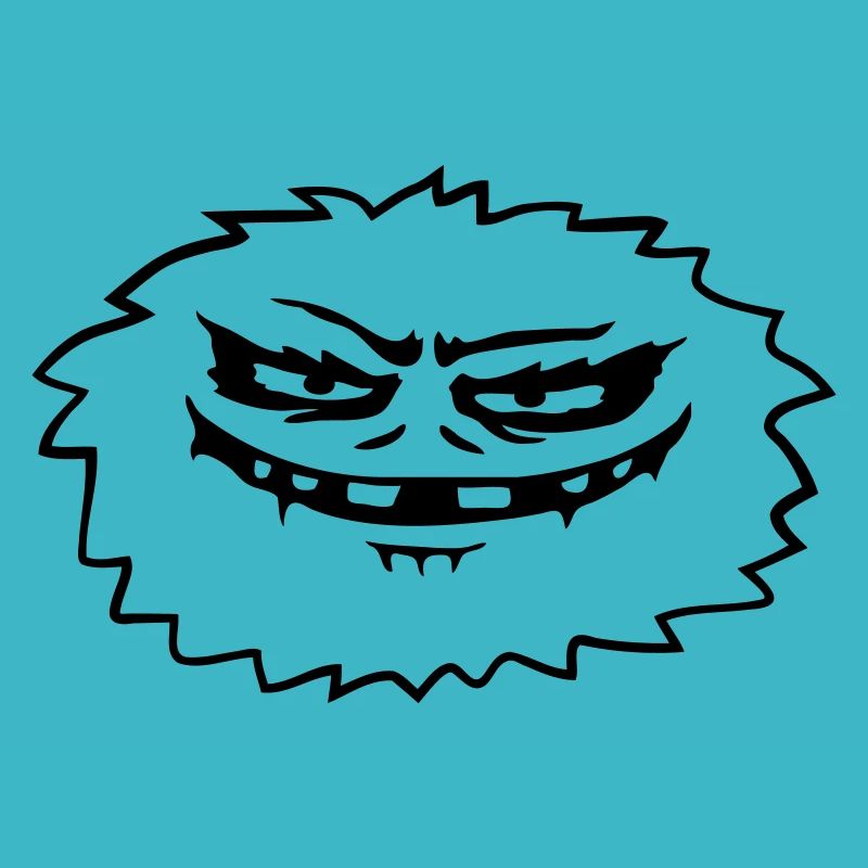 Comic haariges böses Monster