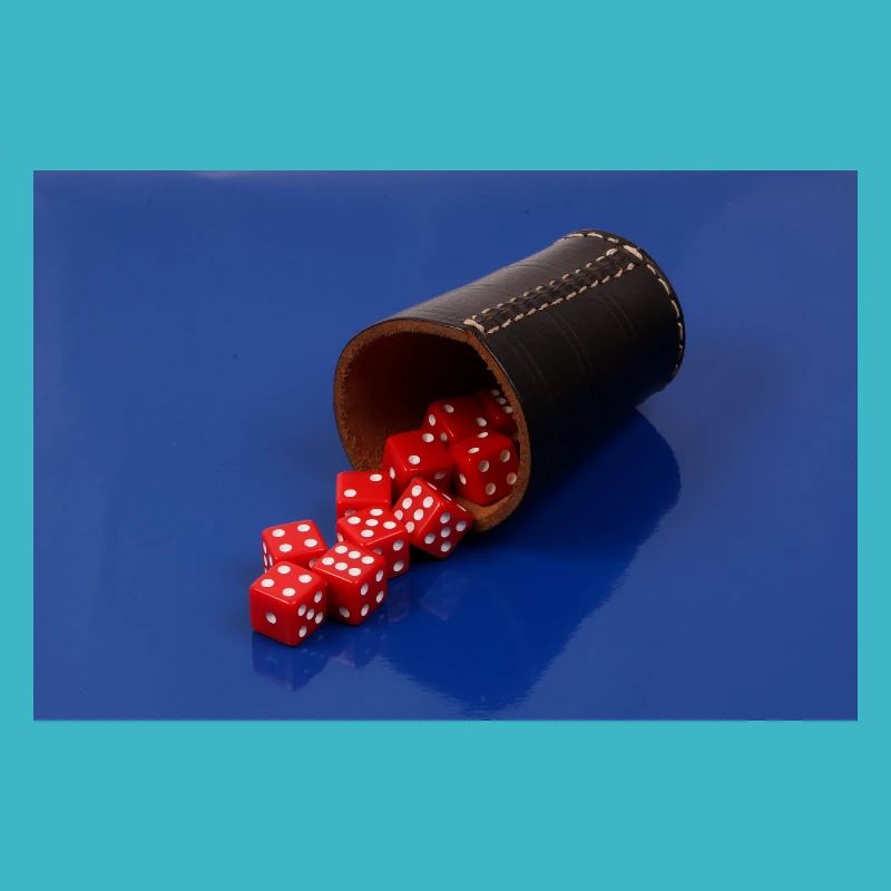 Cubes rouges avec coupe à dés