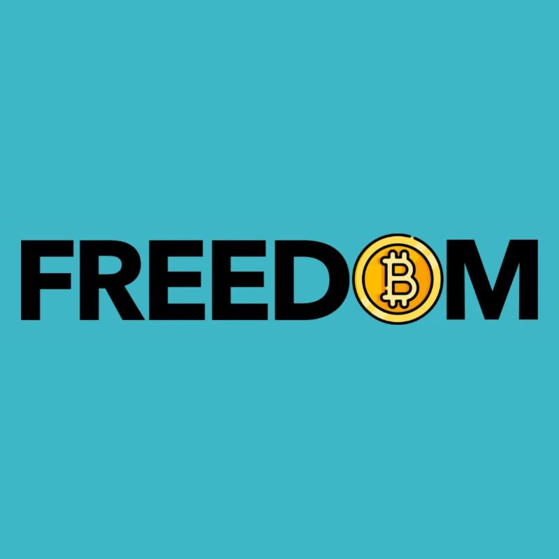 Bitcoin = Freedom (black)