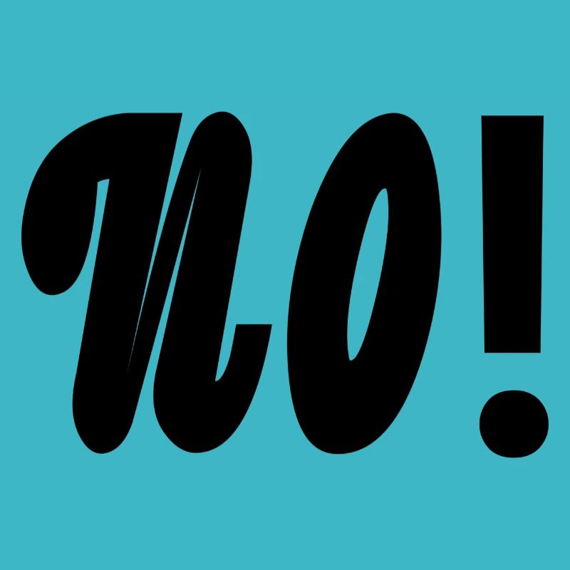 Text No in black