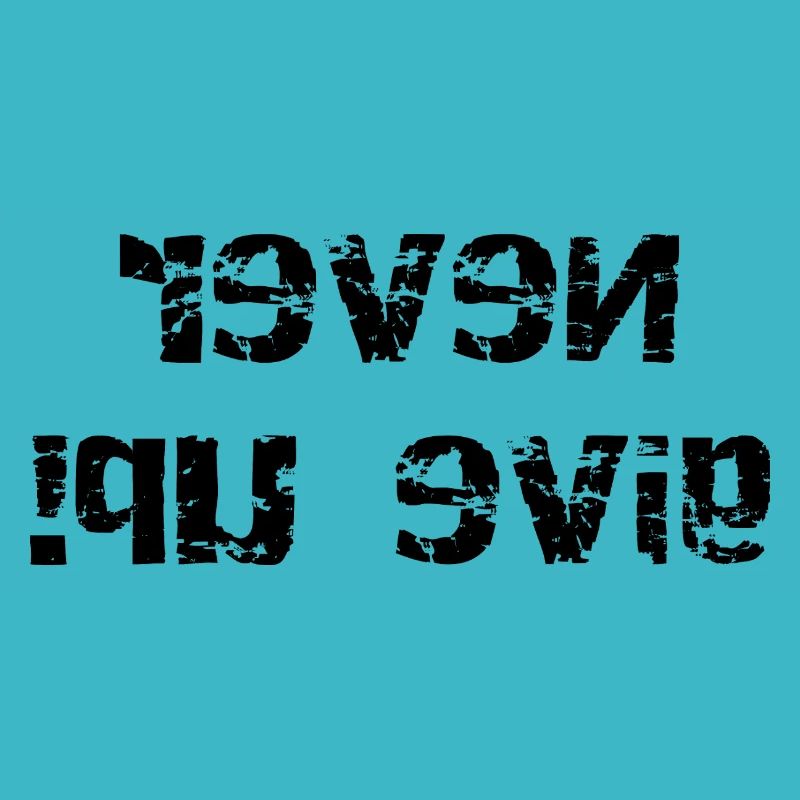 Never give up - mirrored