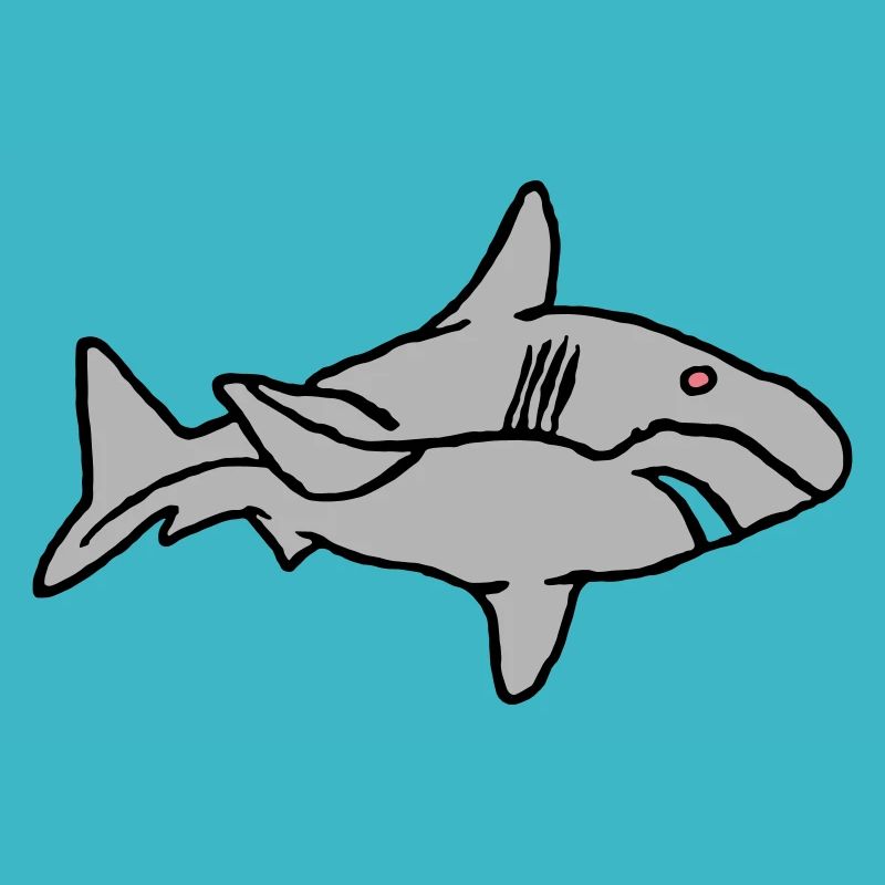Poisson Requin Prédateur Eau Graffiti Océan