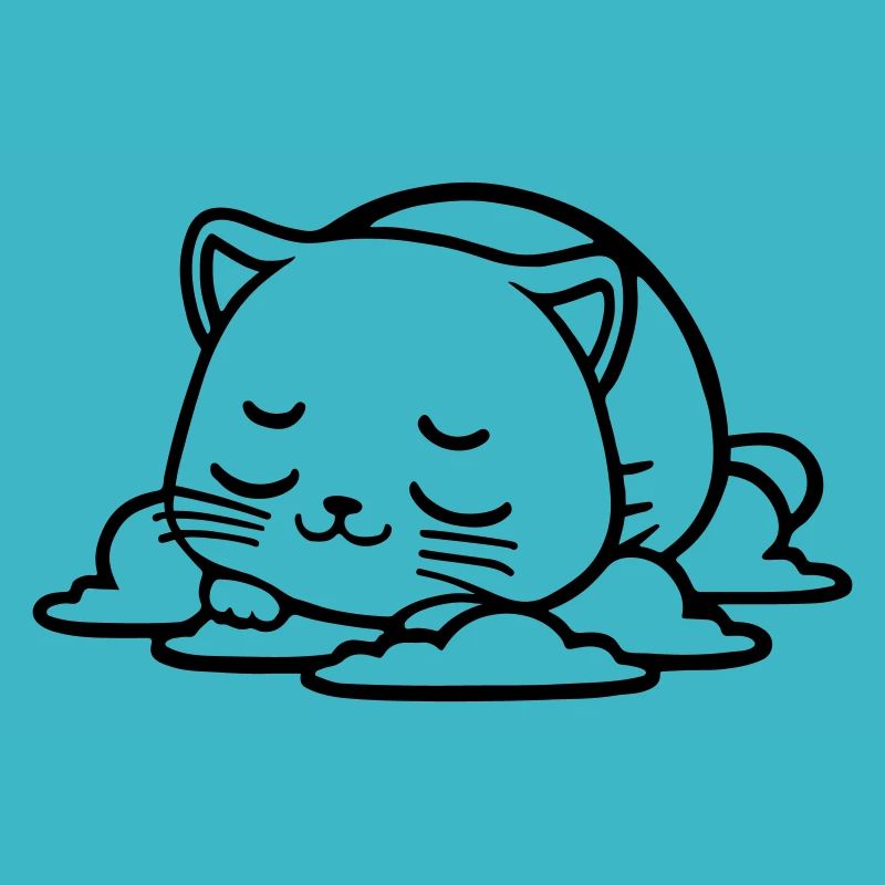 Kleine Katze, die schläft