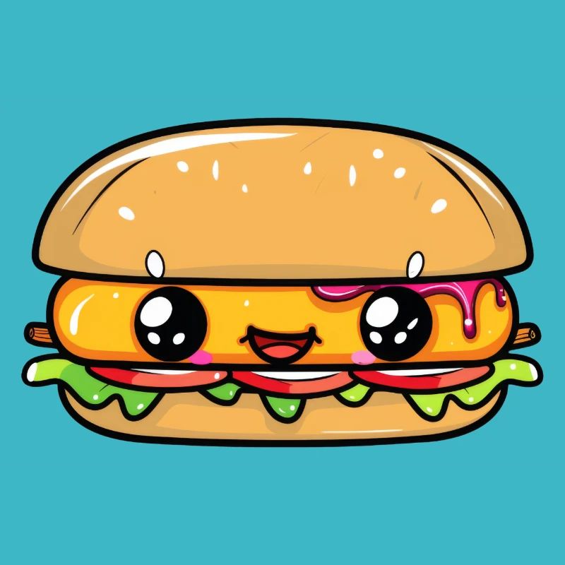 Burger mit Gesicht