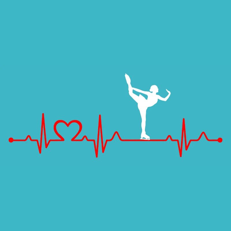 Eiskunstlauf Mädchen Herzschlag EKG Eisläufer Mädchen