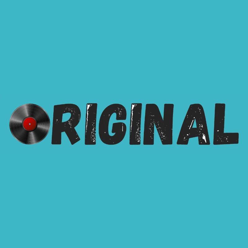 Original en noir avec le O remplacé par un disque